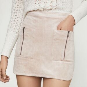 BCBGMaxAzria Faux Suede Mini Skirt